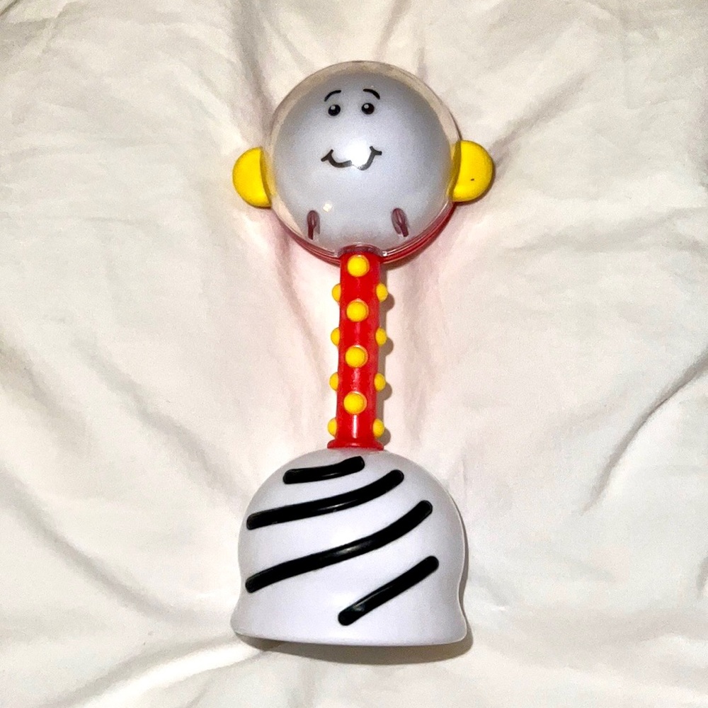 Like New SmartNoggin Noggin Stik Baby Rattle Developmental Light Up Toy Birth+